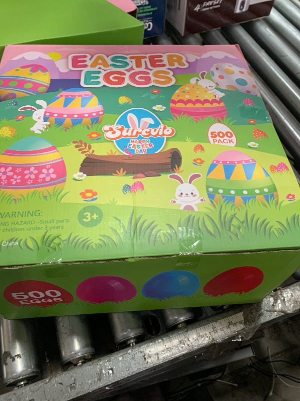 Photo 1 of [12 Surprise Golden Eggs] 500 Pack 2.3 Inch Plastic Easter Eggs, Empty Easter Eggs Fillable, Bright Colors Plastic Eggs Bulks for Easter Hunt, Easter Party Favor, Basket Stuffers Fillers