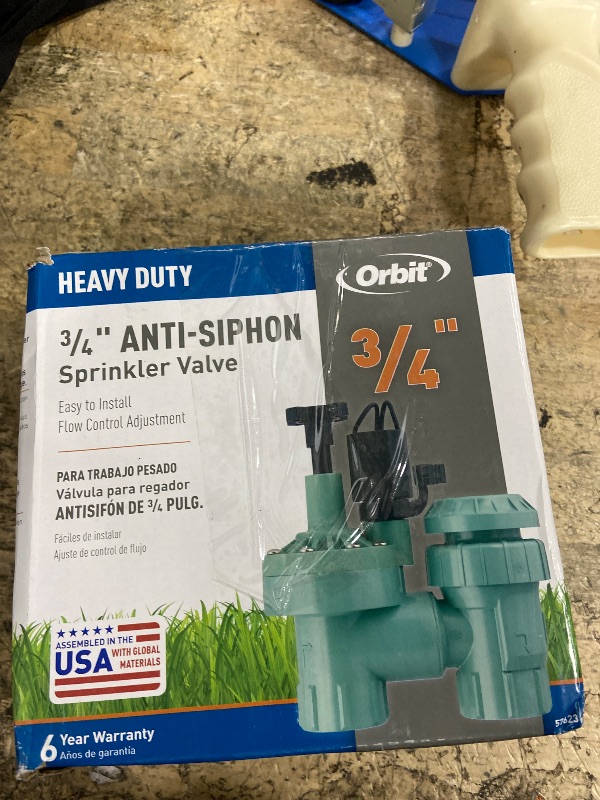 Photo 1 of 1-Pack Orbit 57623 3/4" FPT 100 Series Anti-Siphon Automatic Sprinkler Valve with Flow Control