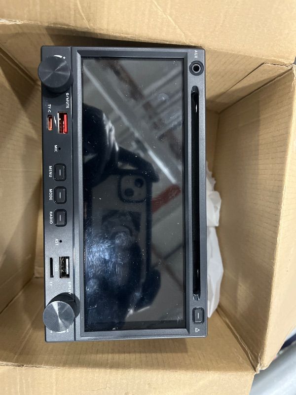 Photo 1 of *** PARTS ONLY *** Double Din Car Stereo CD DVD Player with Wireless Carplay&Android Auto, 7 inch Car Radio 4.2-Channel Audio Output Bluetooth & Voice Control, Mirror Link, Backup Camera, AM/FM Radio Type-A/C Subwoofer
