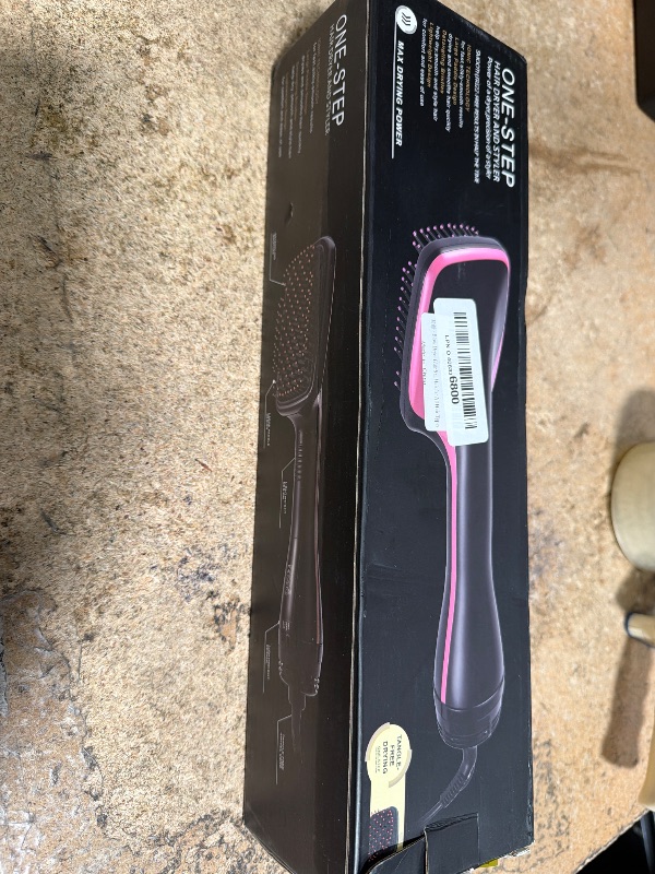 View 2 of 1 Step Ionic Hair Straightener and Dryer Brush - Negative Ion Hot Air Styling Tool for Smooth Hair - All Hair Types