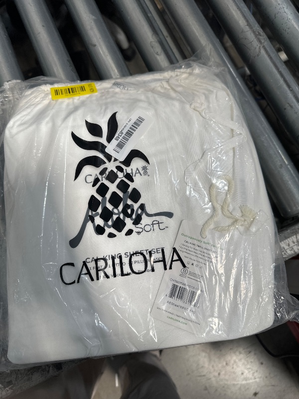 Photo 1 of ***MISSING PARTS***
Cariloha Aloha Soft 4-Piece Sheet Set | White | Cal King | Made from 100% Viscose derived from Bamboo | Introductory Sheet Line