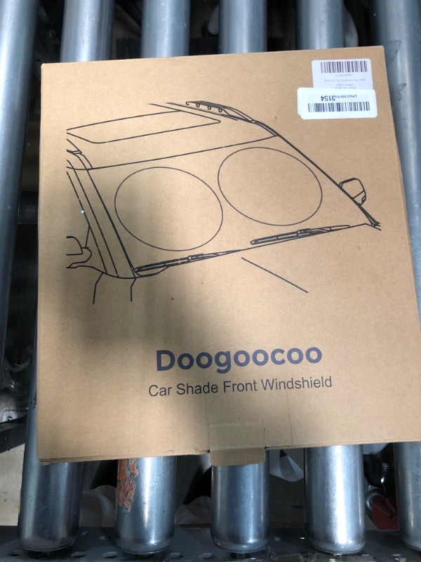 Photo 1 of [Upgrade] DooGooCoo Windshield Sun Shade - Medium, Sunshade for Car Windshield [100% Sunlight & UV Block] Car Sun Shade Windshield Protect & Keep Car Cooler Foldable Front Windshield Shade (64x32 in)