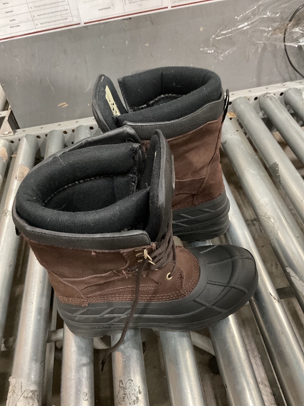 View 1 of Men's Winter Boots Hiking size 10" Leather Waterproof Thermolite Insulated Cold Weather Warm Snow Shoe, Brown