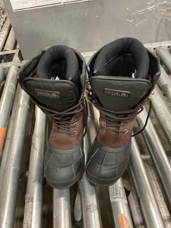 View 2 of Men's Winter Boots Hiking size 10" Leather Waterproof Thermolite Insulated Cold Weather Warm Snow Shoe, Brown