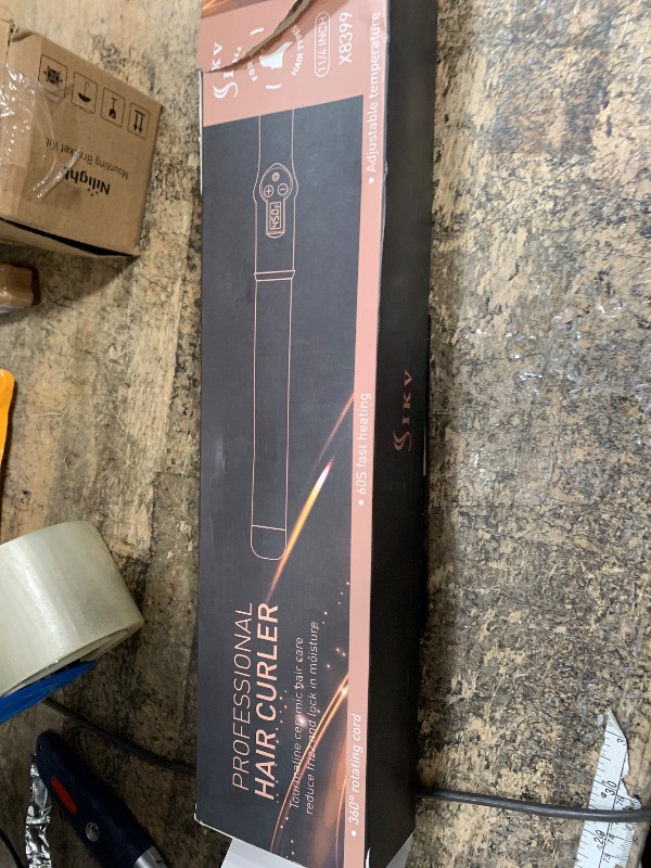 Photo 1 of 1 1/4 Inch Curling Wand Ceramic Long Barrel,1.25 Inch Curling Wand Iron for Long Hair,Dual Voltage Hair Curling Wand