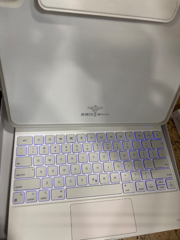 Photo 1 of [Upgraded] ESR iPad Pro 13 Inch Case with Keyboard (M5/M4, 2025/2024), iPad Pro 13 Keyboard Case with Magnetic Stand, Portrait/Raised Modes for iPad Pro 13, Removable, Rebound 360 Series,White