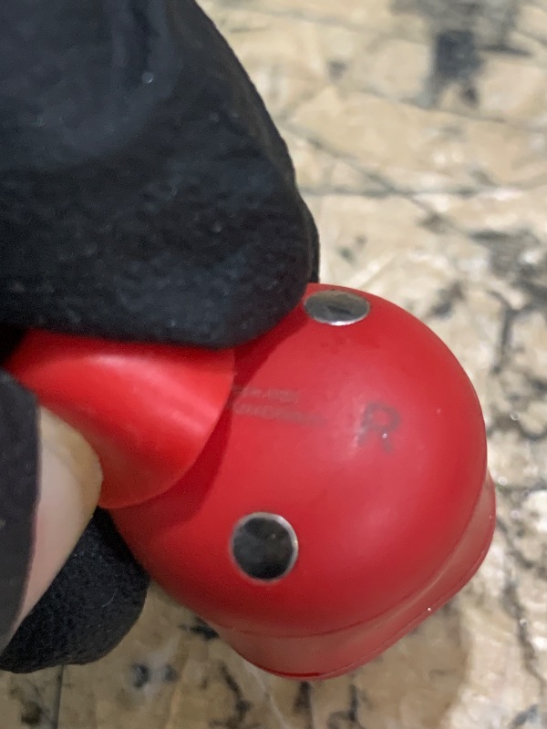 Photo 1 of (One Ear  Only)(see images) Beats Solo Buds - Wireless Bluetooth Earbuds | 18 Hours of Battery Life | Apple & Android Compatibility | Built-in Microphone - Transparent Red
