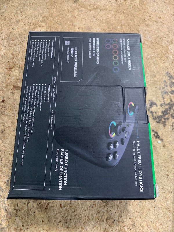 Photo 1 of **NO CHARGING CORD**ECHTPower Wireless PC Gaming Controller - Hall Effect Joystick, 2.4G & Wired 1000Hz Polling Rate, 800mAh Battery, Adjustable Turbo/Vibration - for PC/Switch/iOS/Android