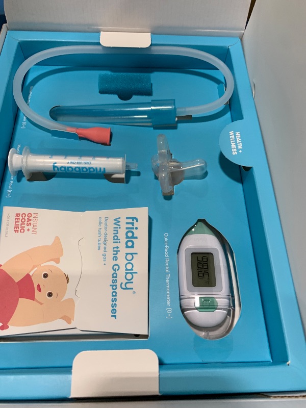 Photo 1 of MISSING PIECES////Frida Baby Ultimate Baby Kit, 10 piece New Born Essentials Gift Set Includes Wellness Sick Day, Gas Relief, Grooming Tools & Teething Toys