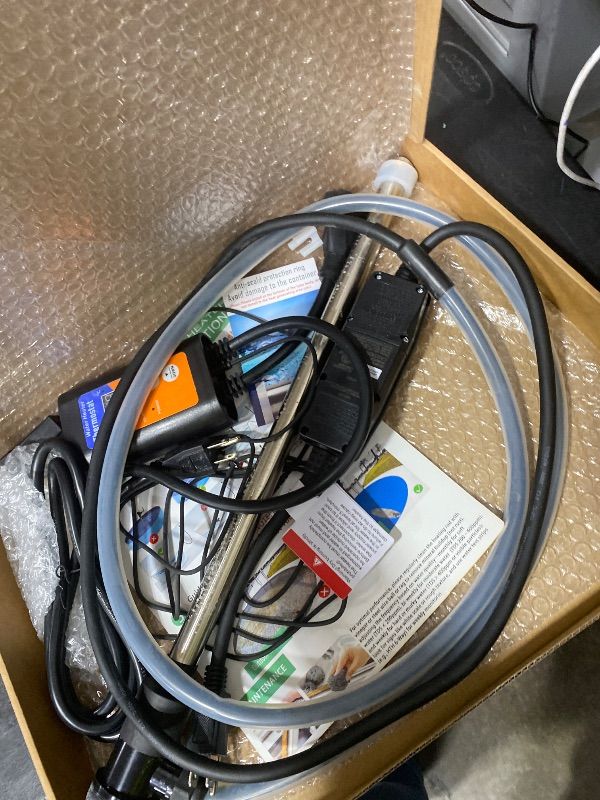 Photo 1 of LASTINGCAPE 240V 3500W Fully Submersible Pool & Hot Tub Portable Electric Immersion Water Heater with Thermostat, GFCI Plug for Spa, Pool, Above Ground Pool, Bathtub and Baptistry