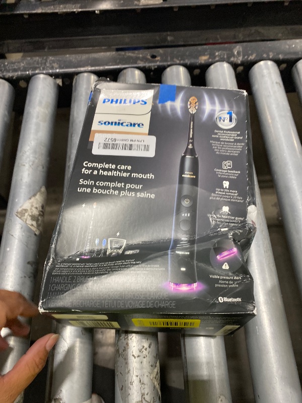 Photo 1 of Philips Sonicare DiamondClean Smart 9500 Electric Toothbrush - Sonic Toothbrush with App, Pressure Sensor, 15 Brushing Settings, Replacement Reminder, USB Charging Travel Case, Black, Model HX9923/11