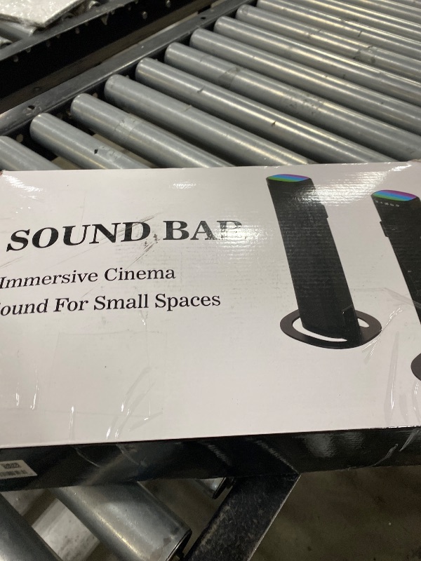 Photo 1 of FHNFHN Sound Bar for Smart TV, 100W Sound Bar with 3 Dynamic RGB Lights,Bluetooth 5.3, ARC/Opt/AUX Connect, Dynamic Volume 3 Equalizer Modes,2 in 1 Detachable Soundbar for TV/PC/Gaming/Projectors