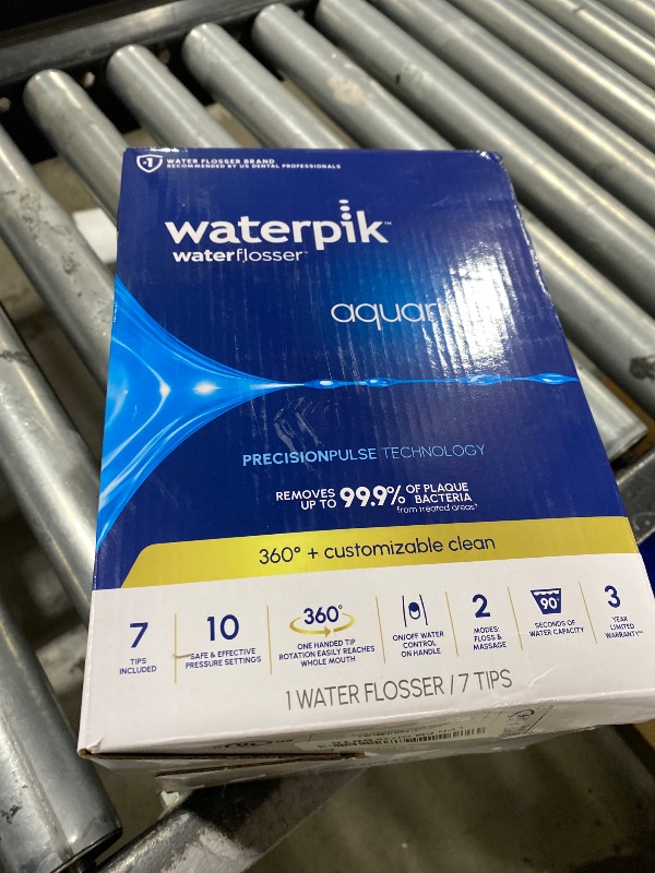 Photo 1 of Waterpik Aquarius Water Flosser For Teeth Cleaning, Gums, Braces, Dental Care, Electric Power With 10 Settings, 7 Tips For Multiple Users And Needs, ADA Accepted, White WP-660, Packaging May Vary