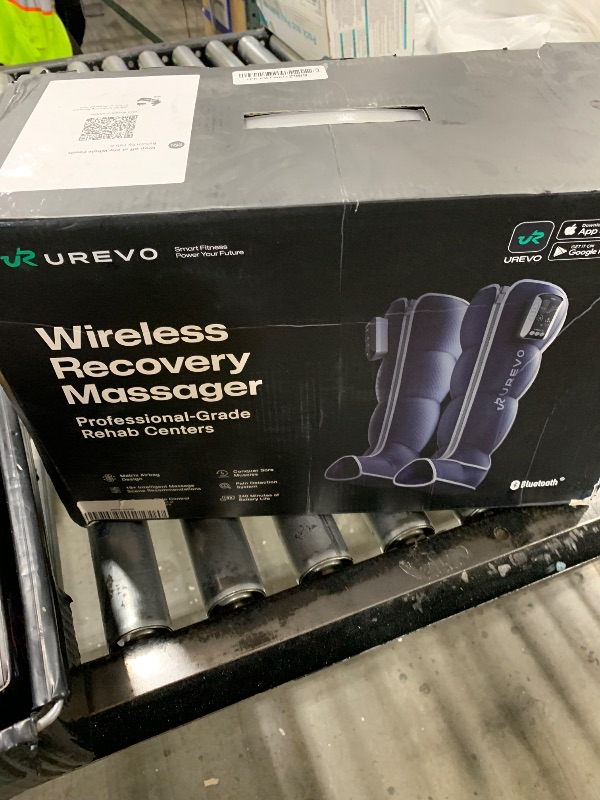 Photo 1 of UREVO Smart Leg Recovery PT Pro, AI-Powered Tech Rechargeable Air Compression Massager Boots for Circulation, Smart Pain Senser and Foot Muscle Recovery to Athletes After Summer Sports, Black