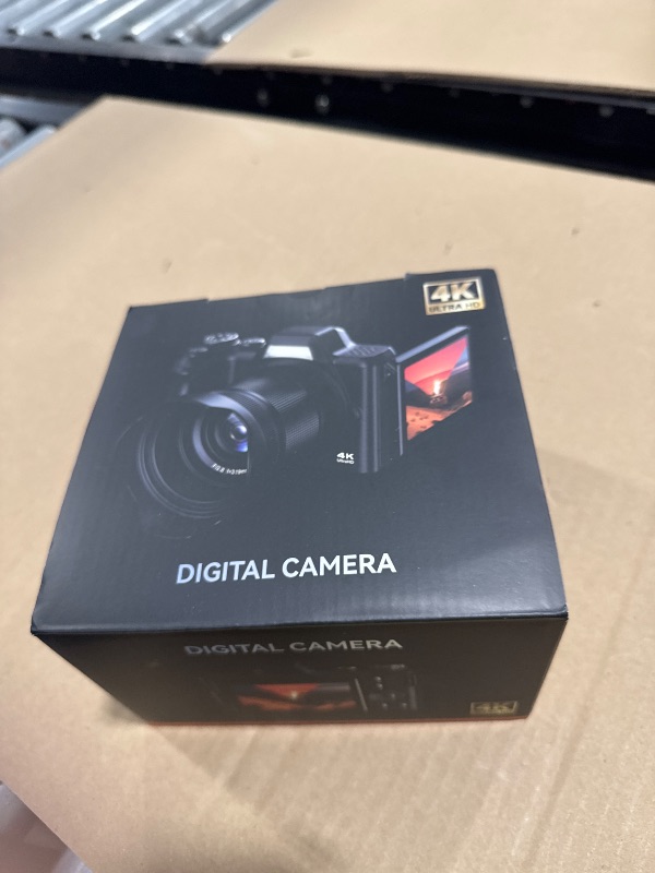 Photo 1 of 4K Digital Camera for Photography Travel, 56MP Autofocus Vlogging Camera for YouTube, 16X Zoom with 3" 180°Flip Screen & Lens Hood, 32GB Card, Gift Ideas for Teens & Beginners