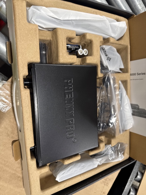 Photo 1 of Phenyx Pro Wireless Microphone System, Dual Channel 100 UHF Metal Receiver, 328ft Range Auto Scan, Cordless Handheld & Bodypack & Lapel Mic Combo for Karaoke Church Speech PTU-71-1H1B
