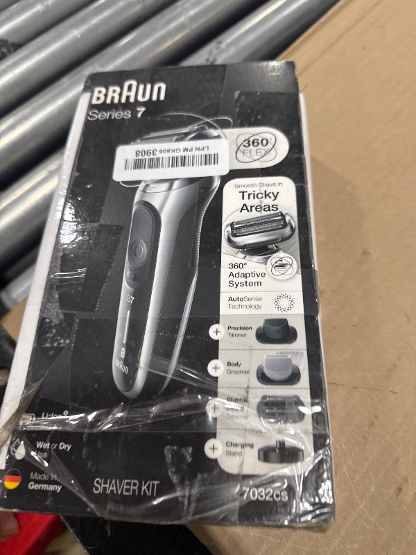 Photo 1 of Braun Series 7 7032cs Flex Electric Razor for Men, Wet & Dry, Electric Razor, Rechargeable, Cordless Foil Shaver with Beard Trimmer and Charging Stand, Silver