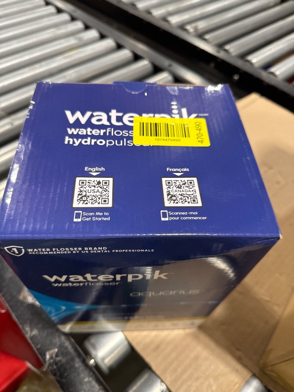 Photo 1 of USED **Waterpik Aquarius Water Flosser For Teeth Cleaning, Gums, Braces, Dental Care, Electric Power With 10 Settings, 7 Tips For Multiple Users And Needs, ADA Accepted, White WP-660, Packaging May Vary