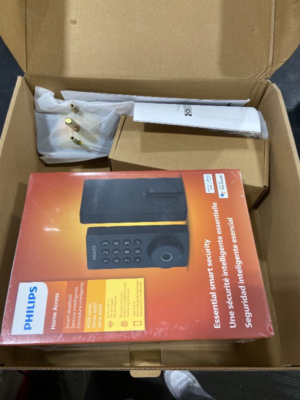 Photo 1 of Philips Wi-Fi Smart Door Lock with Handle Set, Keypad Deadbolt for Front Door, Fingerprint Keyless Entry Door Lock with App Remote Control, IP53 Waterproof, Auto Lock, Security Easy Installation