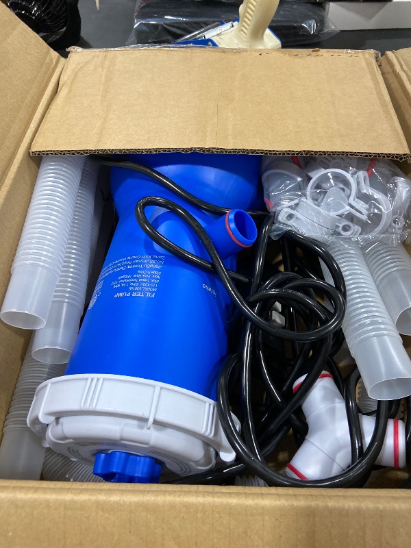 Photo 1 of Pool Pump and Filter Above Ground, 1000 Gallon Swimming Filter Cartridge Pumps, Electric Filters Pump for Pools Sand Cleaning Tool, 1000 GPH Pool Pumps for Above Ground