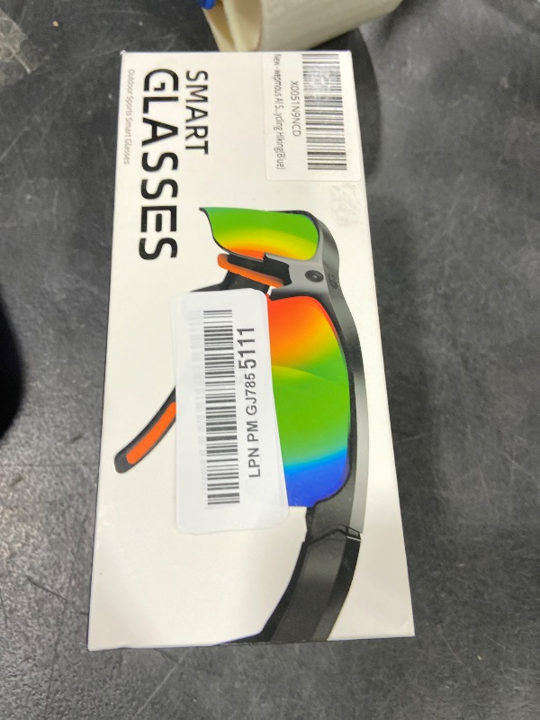 Photo 1 of Smart Sports Glasses - 2026 Upgrade with 20MP Camera, AI Voice Assistant, AI Translation; EIS Anti-Bluetooth Audio Sunglasses, Camera Glasses for Cycling and Activities Men and Women (Blue&Yellow)