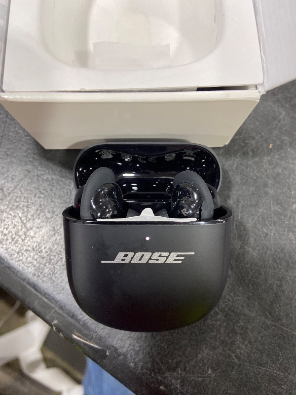 Photo 1 of Bose QuietComfort Ultra Earbuds (2nd Gen) - Wireless Noise Cancelling Earbuds with Mic, Immersive Audio, USB-C Charging, Up to 6 Hours Battery, IPX4 Rating, Black