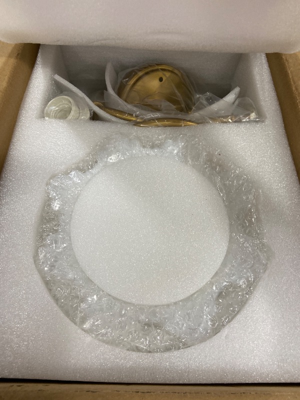 Photo 1 of sunkryster Vintage Bathroom Vanity Light, 3-Light Matte Brass Finish Vanity Light with Floral White Glass Shades, Retro Wall Sconce for Bathroom, Dressing Table
