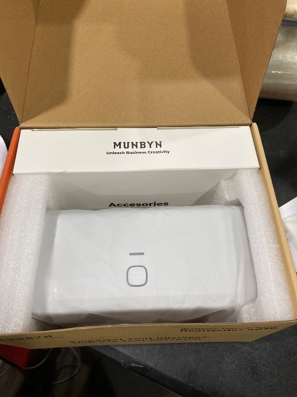 Photo 1 of MUNBYN Bluetooth Thermal Label Printer RW403B, Wireless 4x6 Shipping Label Printer for Small Business, Compatible with Android, iPhone, Windows, Mac, Chromebook, Print Width 1.57"-4.25" (Grey)