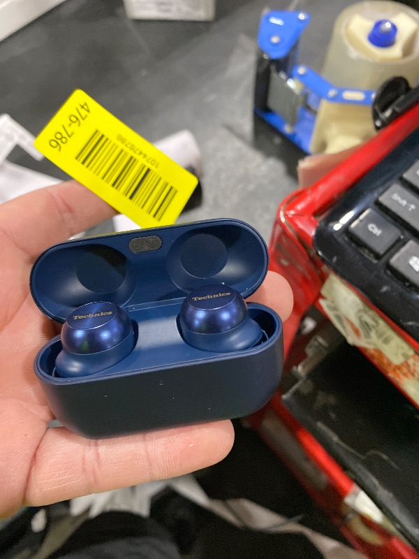 Photo 1 of Technics Reference Class Hi-Fi Wireless Ear Buds, Dolby Atmos with Head Tracking, Adaptive Noise Cancelling, 3 Device Multipoint, 10-Hr Battery, Wireless Charging, Improved Fit, EAH-AZ100-A(Blue)