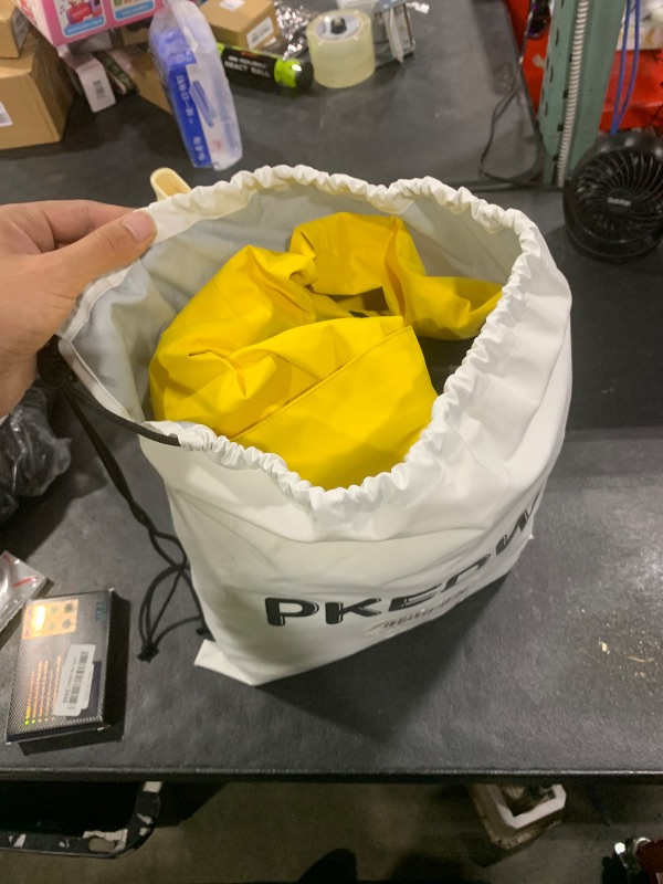 Photo 1 of PKEDW Dry Suits for Men,Front Zip for Sailing,Kayaking,Paddling with Reinforced Knees and Seat,Waterproof and Breathable (Yellow, X-Large)