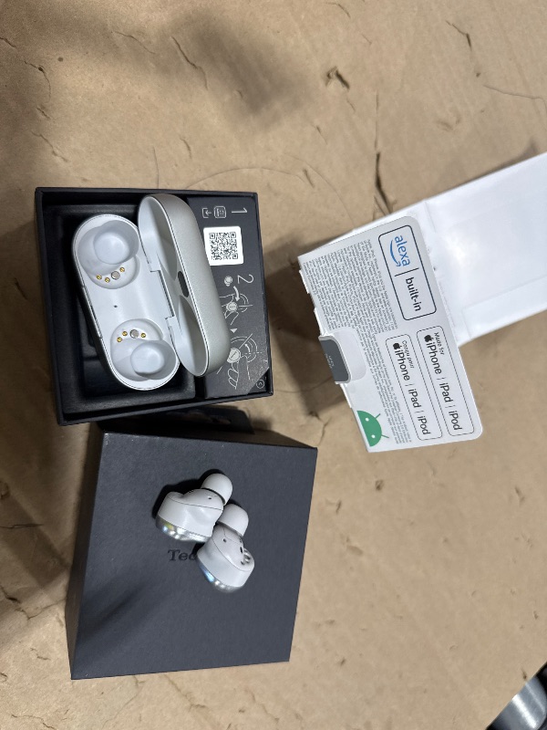 Photo 1 of Technics Premium Hi-Fi True Wireless Bluetooth Earbuds with Advanced Noise Cancelling, 3 Device Multipoint Connectivity, Wireless Charging, Hi-Res Audio + Enhanced Calling - EAH-AZ80-S (Silver)