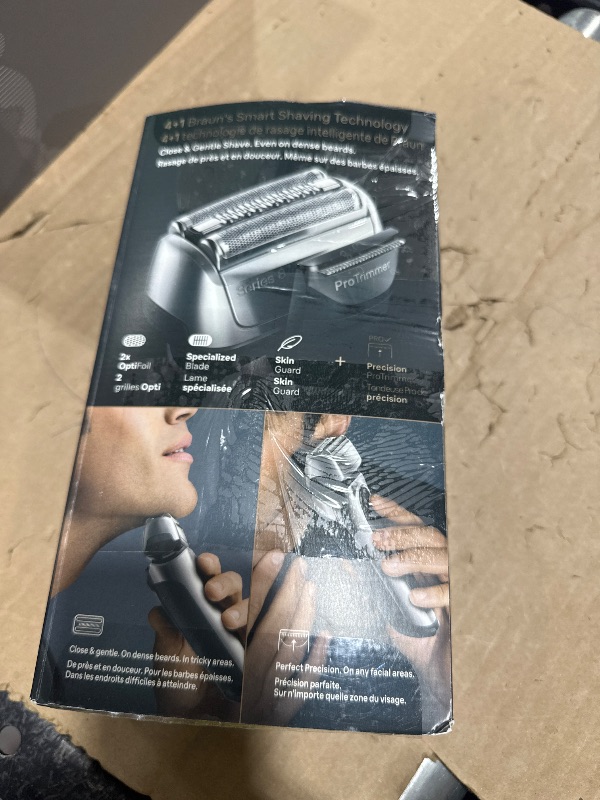 Photo 1 of Braun Series 8 Electric Razor for Men, with 4+1 Shaving Elements & Precision Long Hair Trimmer, Close & Gentle Even on Dense Beards, Wet & Dry Electric Razor with 60min Runtime, 8517s Galvano Silver