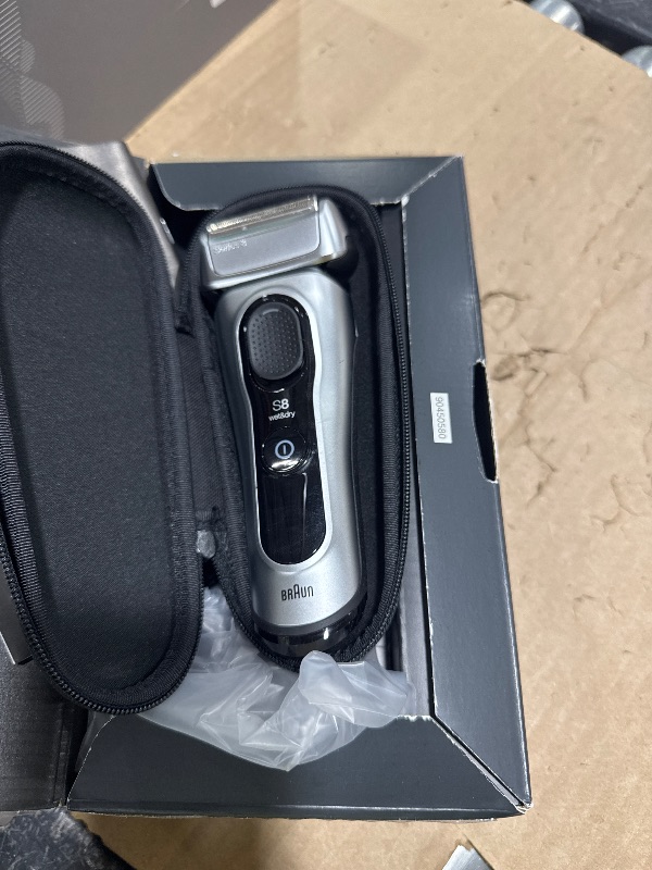 Photo 1 of Braun Series 8 Electric Razor for Men, with 4+1 Shaving Elements & Precision Long Hair Trimmer, Close & Gentle Even on Dense Beards, Wet & Dry Electric Razor with 60min Runtime, 8517s Galvano Silver