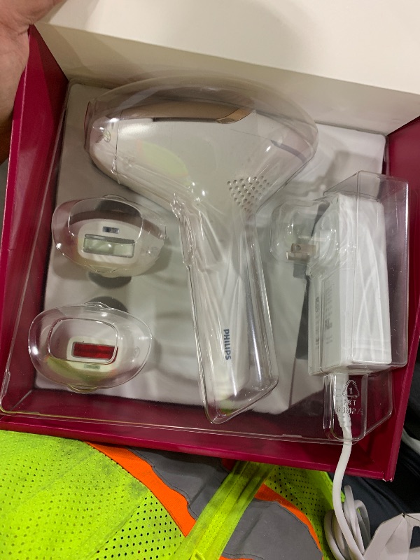 Photo 1 of Philips Lumea 8000 Series IPL Hair Removal Device, Permanent Laser Hair Reduction for Women & Men, Easy and Comfortable Use at Home, SenseIQ, 3 Attachments for Body, Face, Intimate, BRI937/03