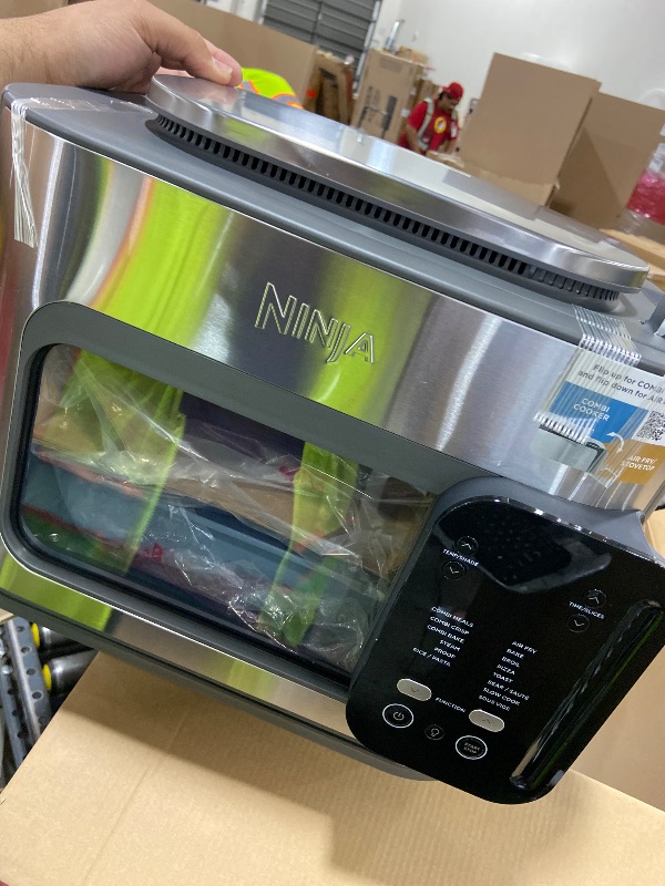 Photo 1 of Ninja Combi All-in-One Multicooker, Oven, & Air Fryer, Complete Meals in 15 Mins, 14-in-1 Functions, Combi Cooker + Air Fry, Bake, Roast, Slow Cook and More, 3 Accessories, Stainless Steel, SFP701