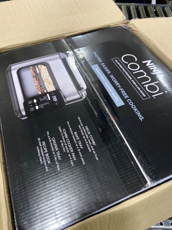 Photo 1 of Ninja Combi All-in-One Multicooker, Oven, & Air Fryer, Complete Meals in 15 Mins, 14-in-1 Functions, Combi Cooker + Air Fry, Bake, Roast, Slow Cook and More, 3 Accessories, Stainless Steel, SFP701