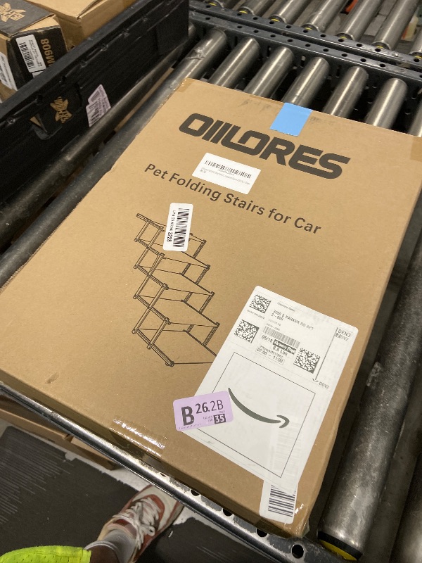 Photo 1 of Oiilores Foldable Dog Stairs for Large Dogs - Extra Wide Pet Ramp for Cars, SUV, Non-Slip Surface, Supports Up to 250 Lbs, 5 Steps