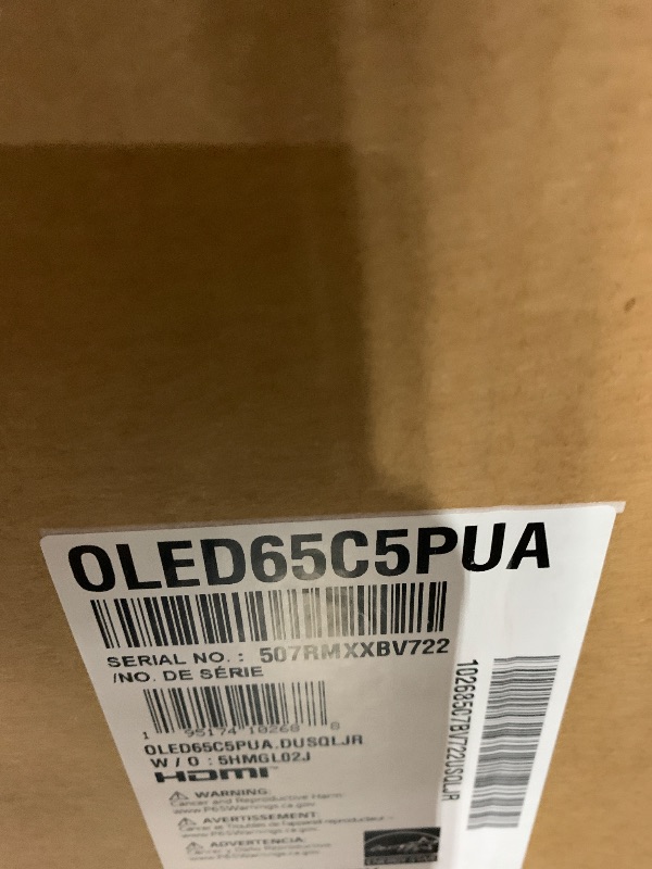 Photo 1 of LG 65-Inch Class OLED evo AI 4K C5 Series Smart TV w/Dolby Atmos, Dolby Vision, HDR10, AI Super Upscaling 4K, Filmmaker Mode, Wow Orchestra, Alexa Built-in (OLED65C5PUA, 2025)