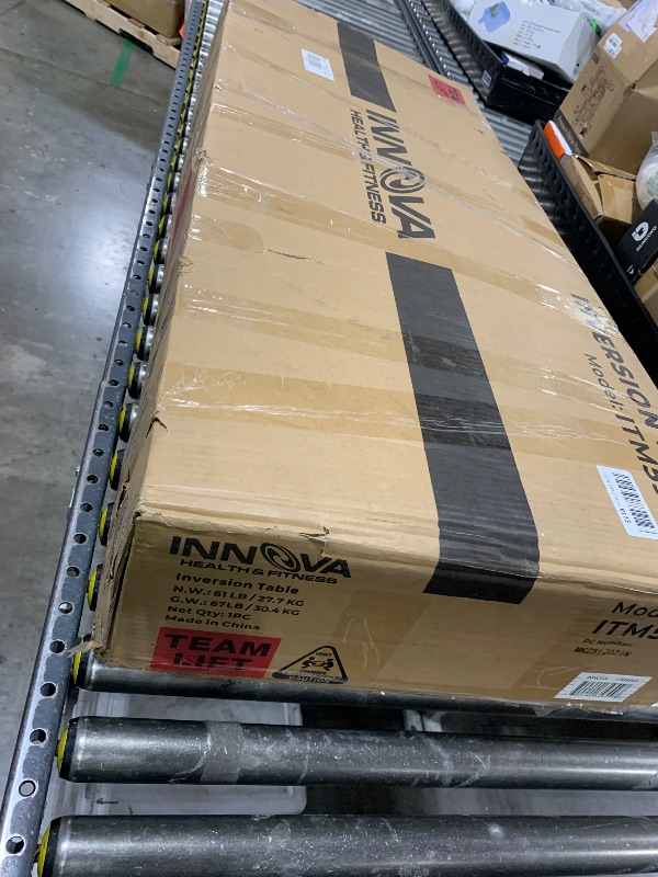 Photo 1 of INNOVA HEALTH AND FITNESS ITM5900 Advanced Heat and Massage Inversion Table, Gray/Black
