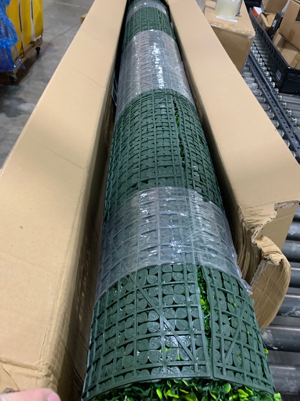 View 3 of ODTORY Artificial Boxwood Roll Panels, 6 FT X 12 FT(72 sqft) Yellow Green