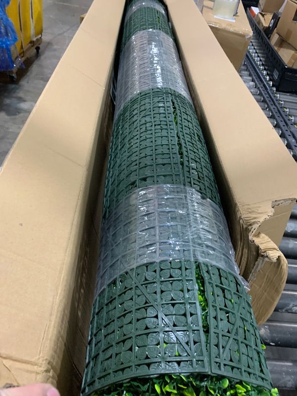 View 3 of ODTORY Artificial Boxwood Roll Panels, 6 FT X 12 FT(72 sqft) Yellow Green