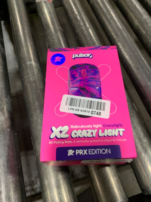 Photo 1 of Pulsar Gaming Gears X2 Crazylight Wireless Gaming Mouse, Ultra Lightweight 1.27 oz (36g), Optical Switch, 32000 DPI, 750 IPS, XS-1 Sensor, 8k Compatible (Mini, Purple, Paper Rex Edition)