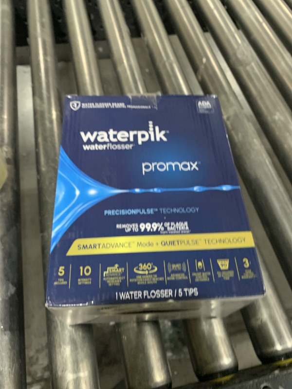 Photo 1 of Waterpik Promax Water Flosser with SmartAdvance Mode for Daily Gum Health and Cleaning Teeth, Braces, Implants, ADA Accepted, Small Quiet Design, Electric Flosser with 10 Settings, 5 Tips, WF-23