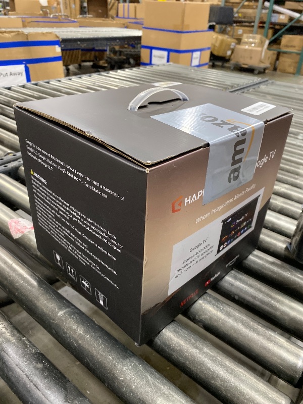 Photo 1 of 2000 ANSI Official Licensed Google TV Outdoor Projector 4K Full HD, Smart Projector with Wifi and Bluetooth, Auto Focus, Dolby Sound,Built-in Apps,HAPPRUN Indoor Home Theater for Phone/TV Stick/PC/PS5