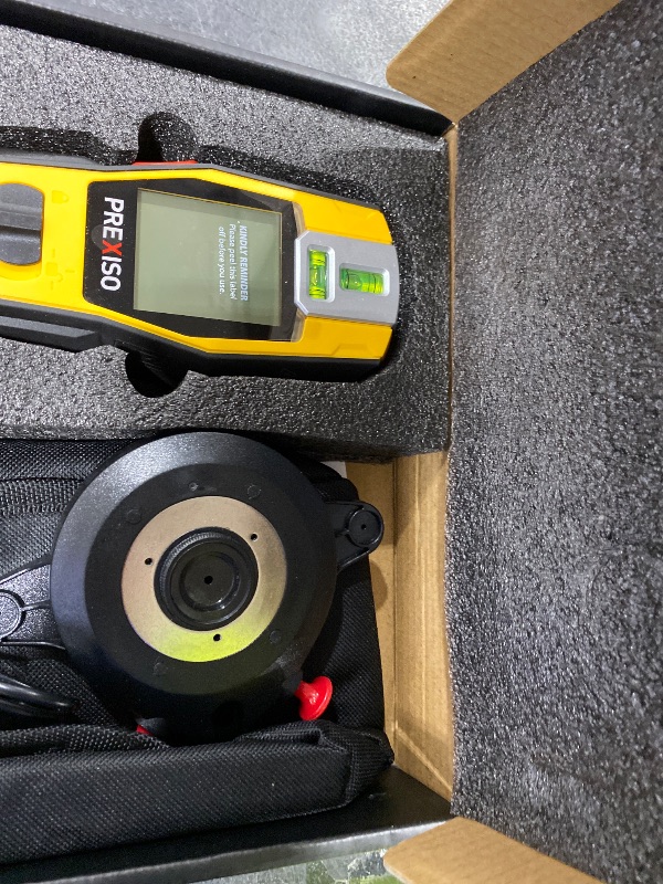 Photo 1 of PREXISO 2-in-1 Stud Finder with Laser Level, Rechargeable Multi Surface Cross Line Laser & Wall Stud Scanners Tool for Hanging Frames & Picture, Wood Ac Wire Metal Studs Joist Pipe Detection