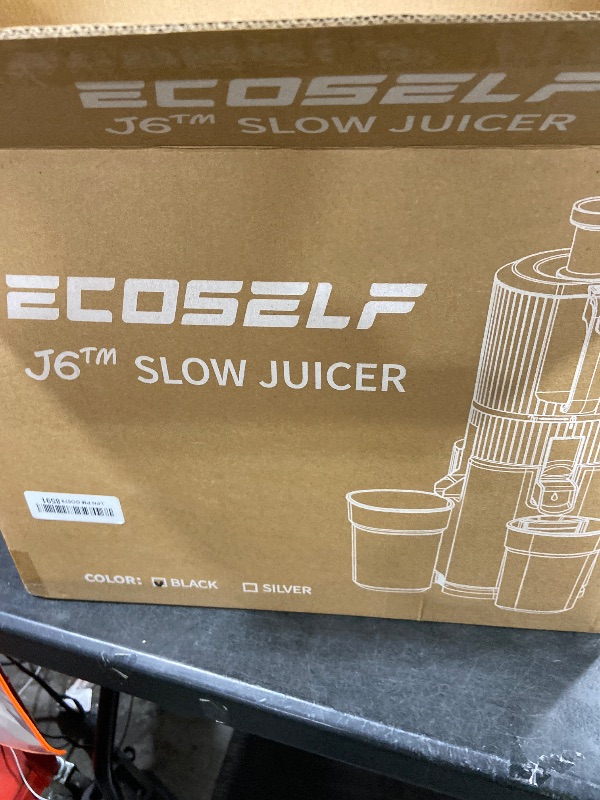 Photo 1 of ECOSELF 3-in-1 Cold Press Juicer with 3 Filters for Juice, Nut Milk & Sorbet, 6.0" Extra Large Feed Chute, Masticating Juicer Machines For Whole Fruits & Vegetables, Quiet Motor (With Pusher)