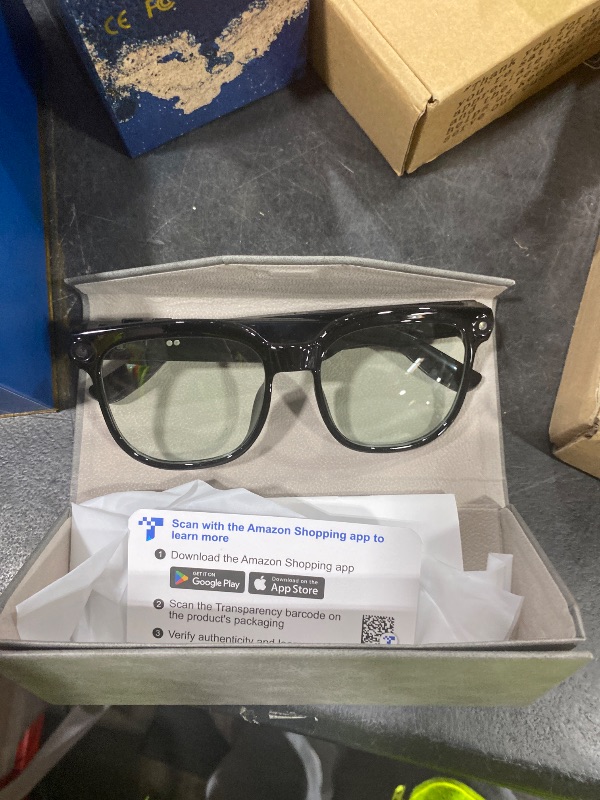 Photo 1 of EarlySincere AI Smart Glasses with 4K Camera & ChatGPT, Photochromic Transition Lenses + Extra Blue Light, Real-time Translator & Meeting Minutes, Voice Control Smart Wearable