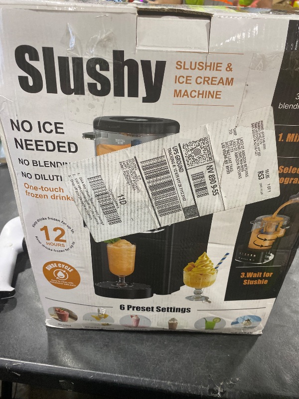 Photo 1 of Ranvaira Slushie Machine, Ice Cream Maker, Slushy Machine for Home and Families, No ice needed with Rapid Chill & Temperature Control, Multi-function for Margarita, Frappé, Easy to Clean, Black