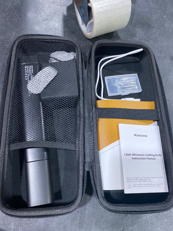 Photo 1 of Bonvoisin Ultrasonic Cutter Knife Crodless Handheld 30W 40KHz with Rechargeable Battery, 50 Replacement Blades for Plastic, Acrylic, Carbon Fiber Sheets, Thin Circuit Boards, 3D Printed Models