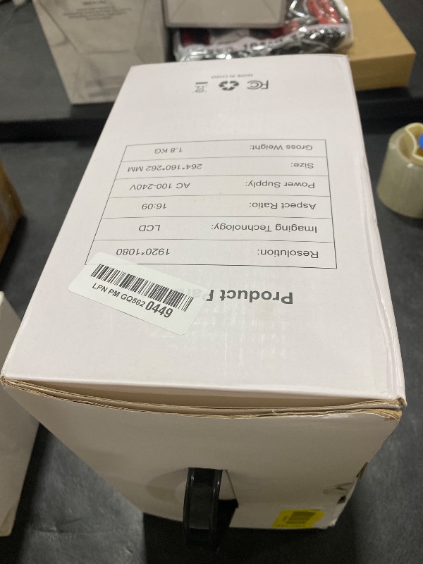 Photo 1 of Smart 4K Projector [Bundled with Google TV Stick] with WiFi and Bluetooth, 2500ANSI, Auto Lens Cap, Portable Outdoor Movie Projector with Built-in Apps Auto Focus for Ceiling/Home Theater/Bedroom
